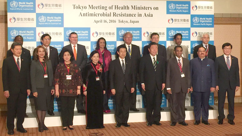 The Union Minister for Health & Family Welfare, Mr. J.P. Nadda at the Asian Health Ministers’ meeting on Antimicrobial Resistance, at Tokyo, Japan on April 16, 2016.
