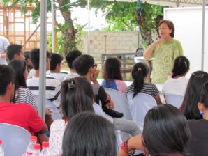 One of Annaliz Gonzales-Kwan speaking engagements before the youth.