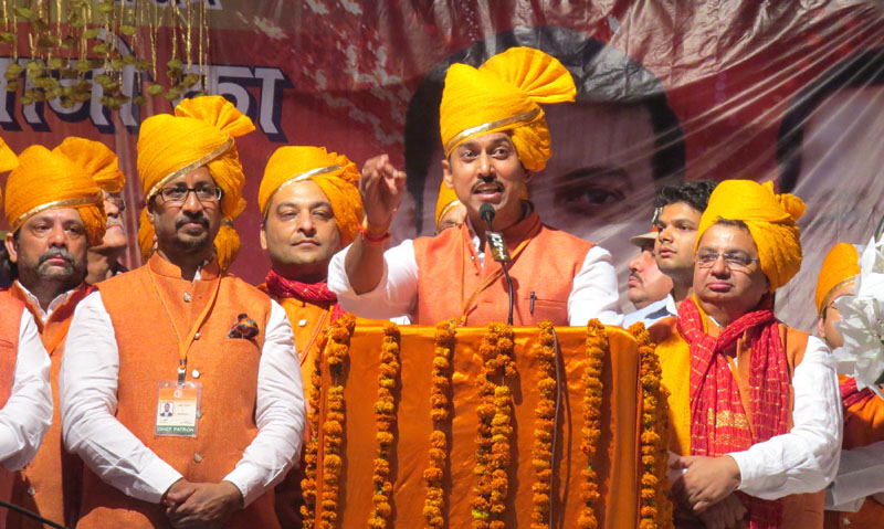 The Minister of State for Information & Broadcasting, Col. Rajyavardhan Singh Rathore addressing the gathering on the occasion of Vijaydashmi, in Amritsar, Punjab on October 22, 2015.