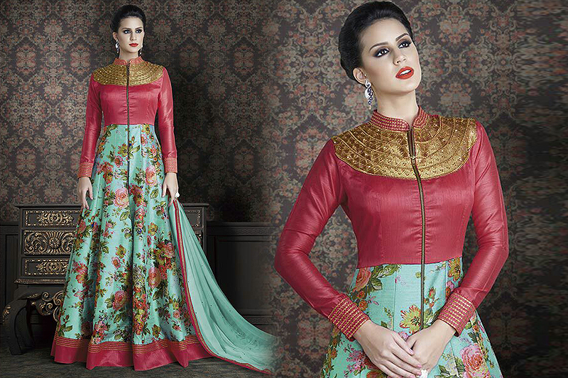 A floral Anarkali suit to look staggering - Like A diva